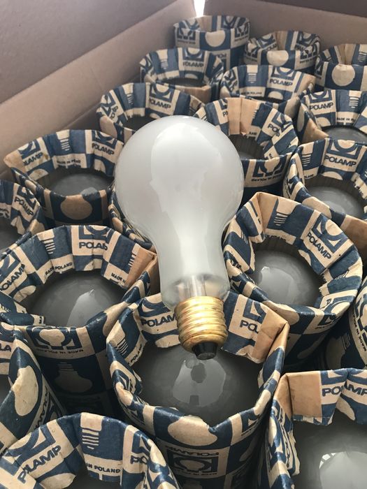 Żarówki 500W  Nowe   mleczne   POLAMP   retro   PRL