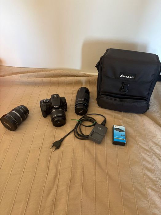Aparat Canon 400D 3 obiektywy (18-55mm, 10-22mm, 75-300mm) stan bdb