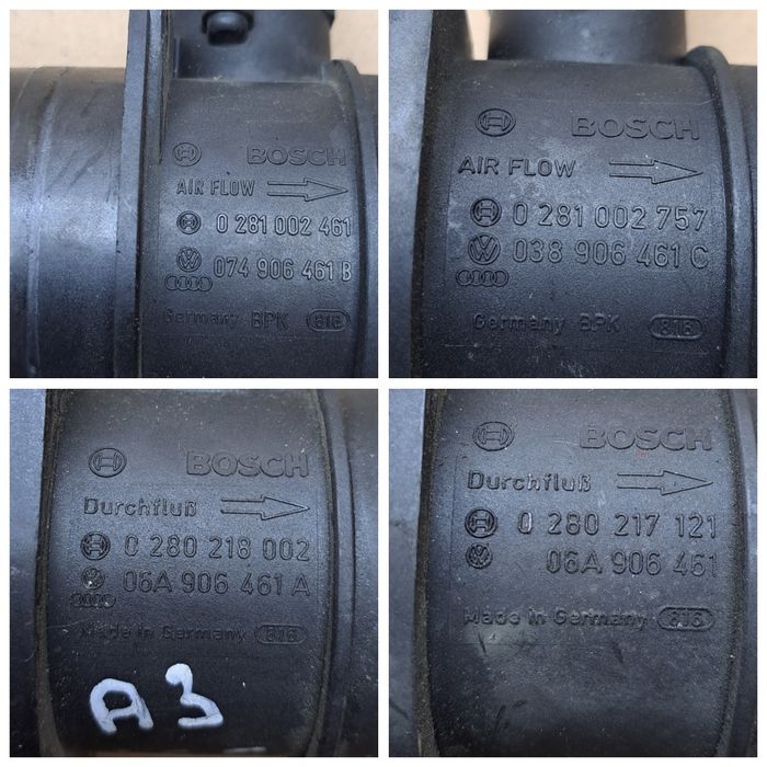 ДМРВ Розходомір Повітря VAG VW Ауді Пасат Б5 Гольф 4 Сеат Шаран А4 А3