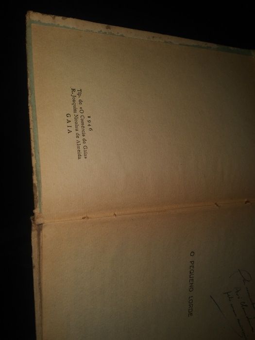 Livro antigo o Pequeno Lord 1946 Casa do Livro