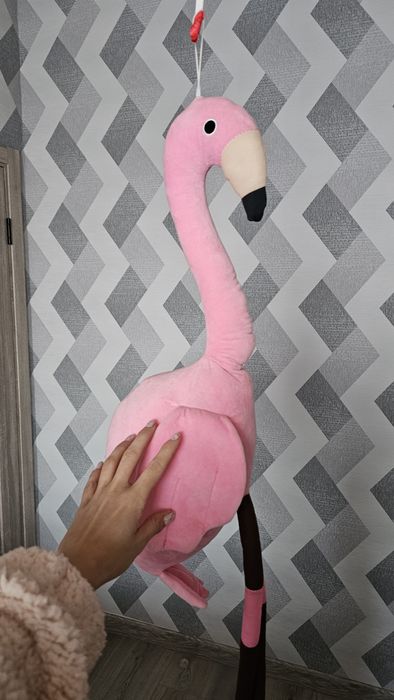 Іграшка м'яка фламінго нова