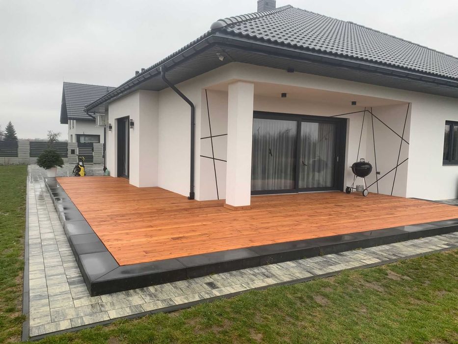 Deska tarasowa Modrzew Syberyjski ryflowana/gładka