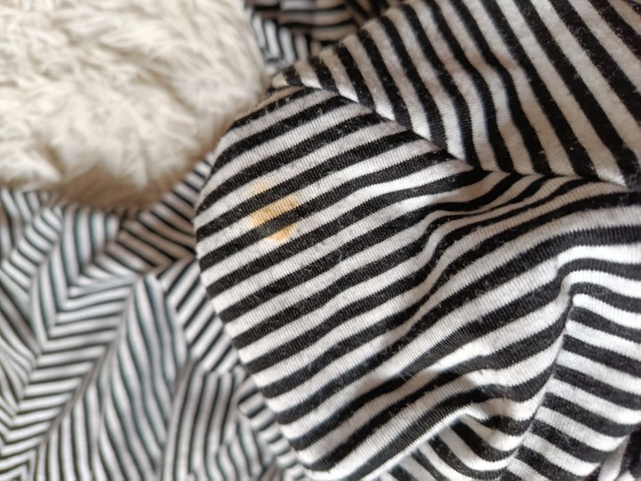 George – Sukienka maxi czarno-biała w paski wiązana na szyi | S/M