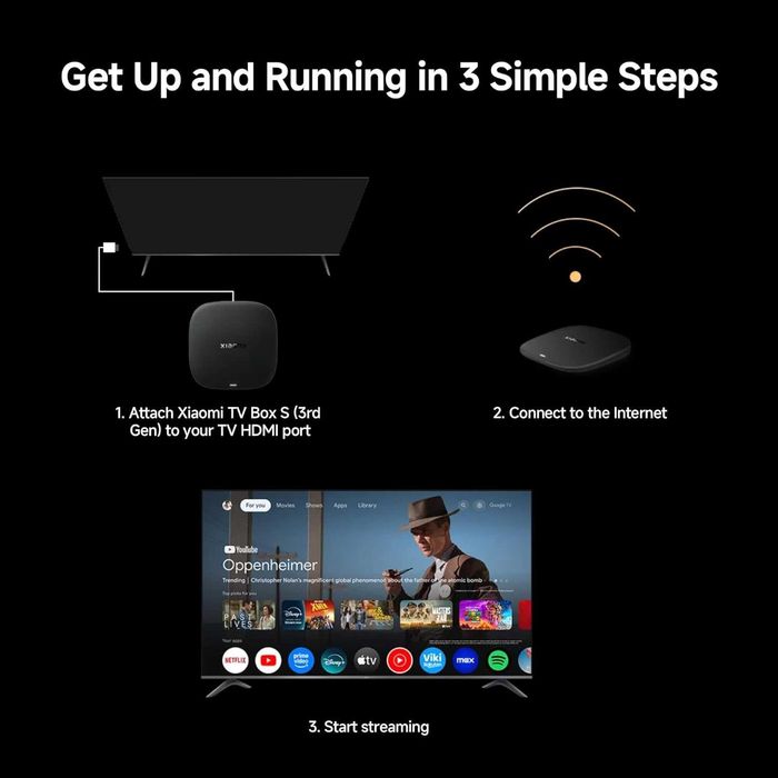 Xiaomi Tv Box S 3rd Gen 4k Android Tv IPTV Full NOVAS
