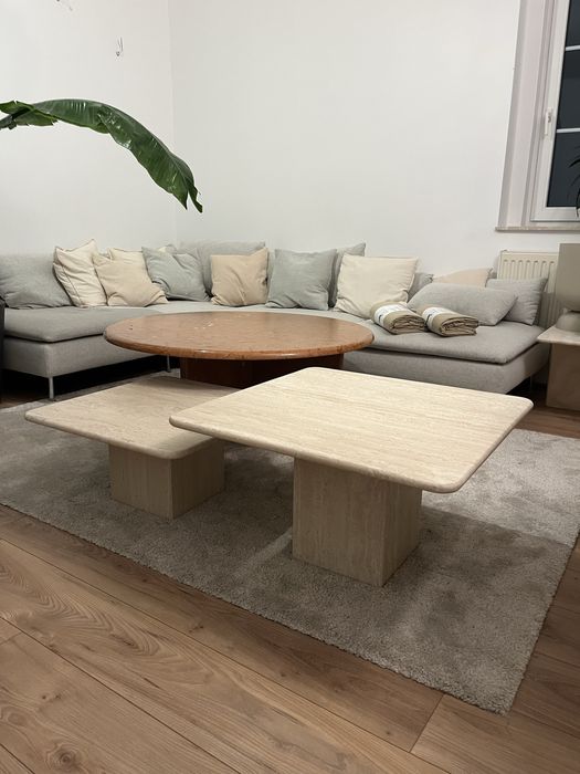 Stolik ława stół kamień trawertyn marmur kamienny kawowy naturalny