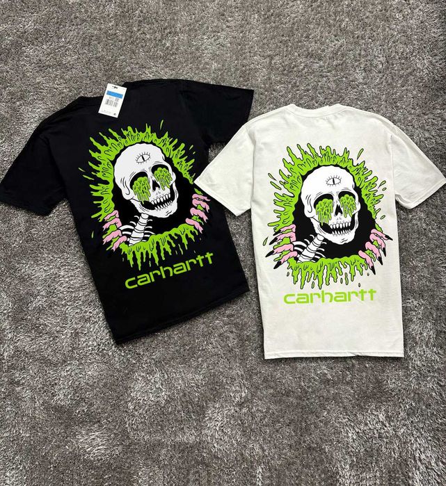 Новая футболка Carhartt — Magic Skull — Чорна / Біла — Кархарт — ХС-ХЛ