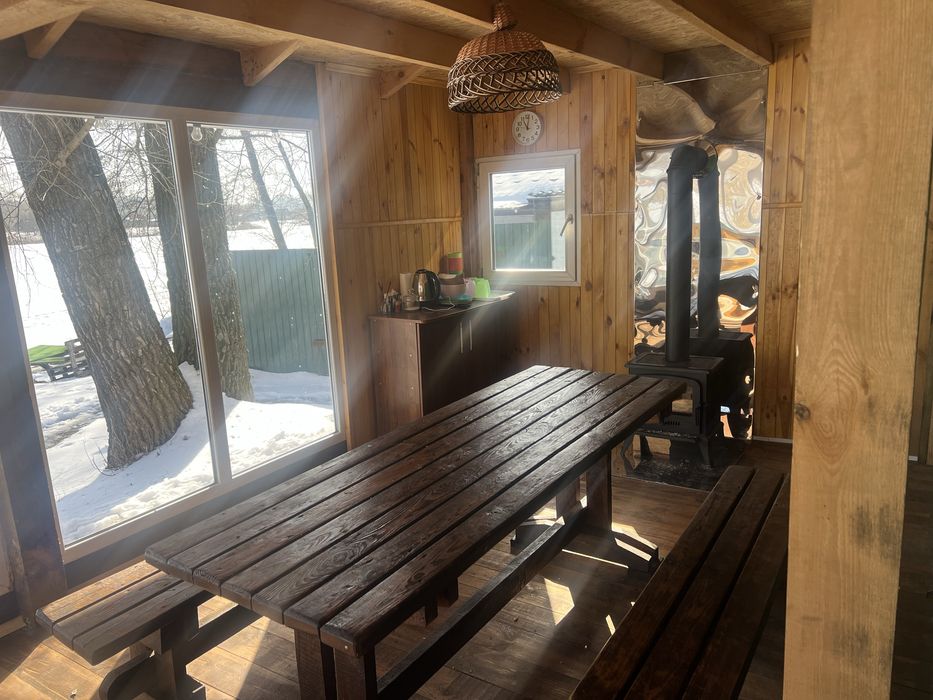 Лазня баня сауна на дровах на березі річки Псел