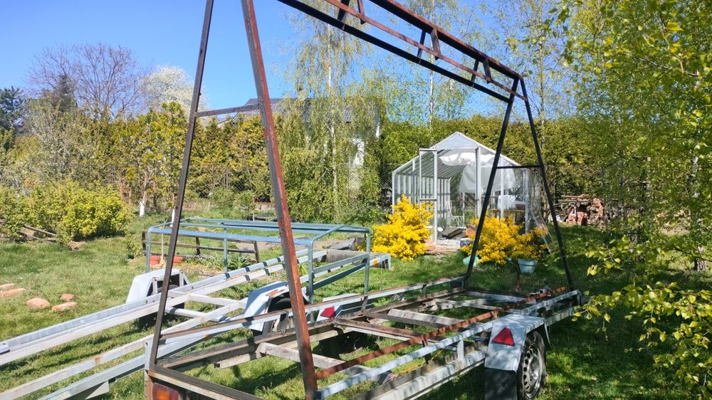 Konstrukcja pod reklamę billboard na przyczepkę 4m x 2,5m