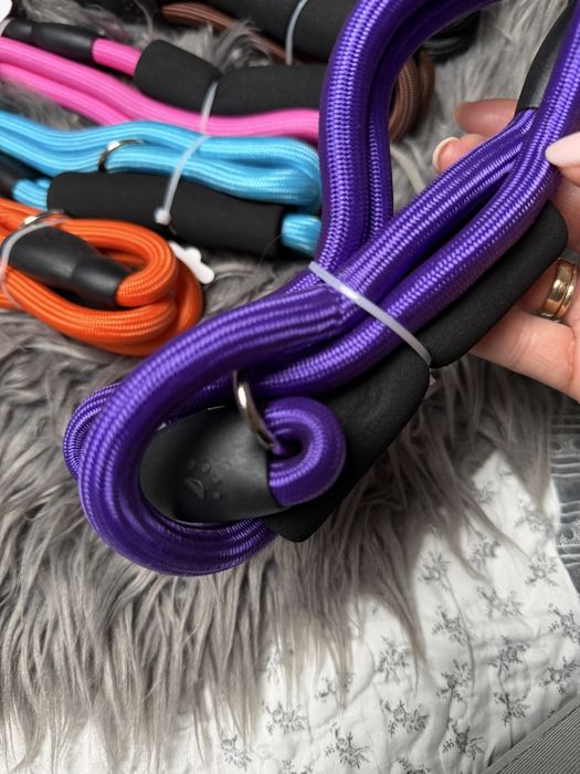 Smycz 130cm niebieska