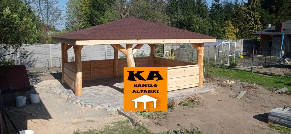 Altana altany altanka ogrodowa na grubym balu