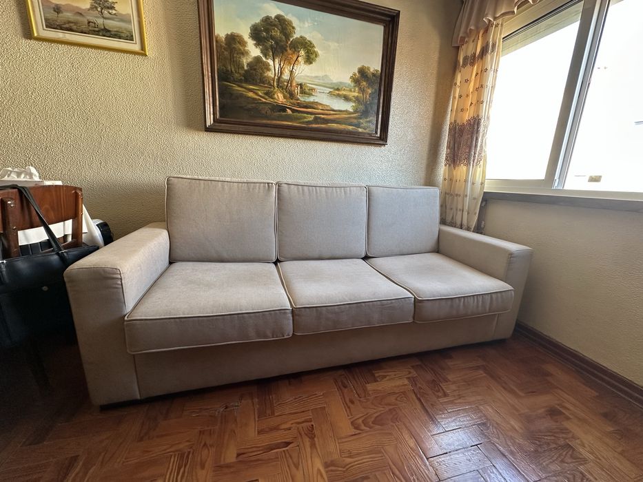 Sofá Novo Cinzento Claro 2.13m