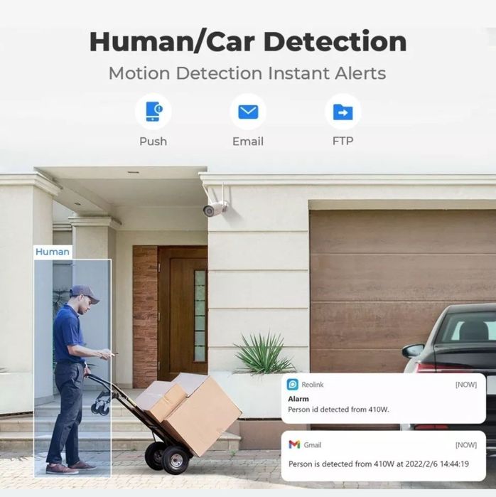IP POE Камера Reolink P320/ 510A POE 5mp чорні та білі