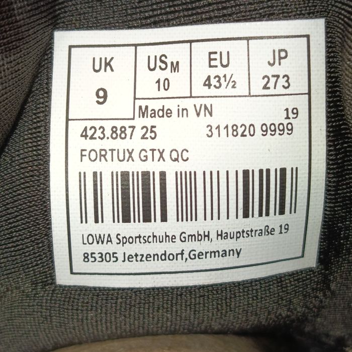 37-48,5. Тренінгові черевики Lowa Fortux GTX QC Black