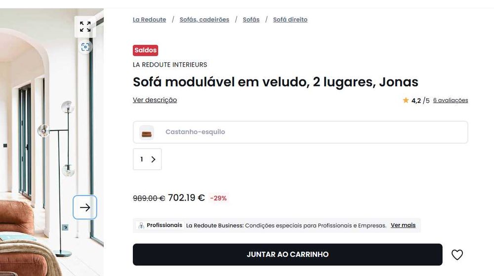 Sofá 2 lugares La redoute