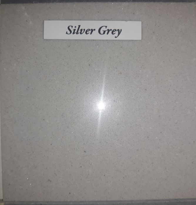 Parapety wewnętrzne  z konglomeratu SILWER GREY 3cm grubość