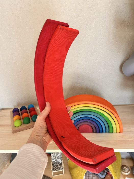 Конструктор веселка велика деревʼяна Grimms