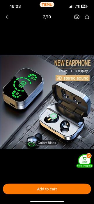 Бездротові спортивні TWS наушники навушники airpods з LED кейсом