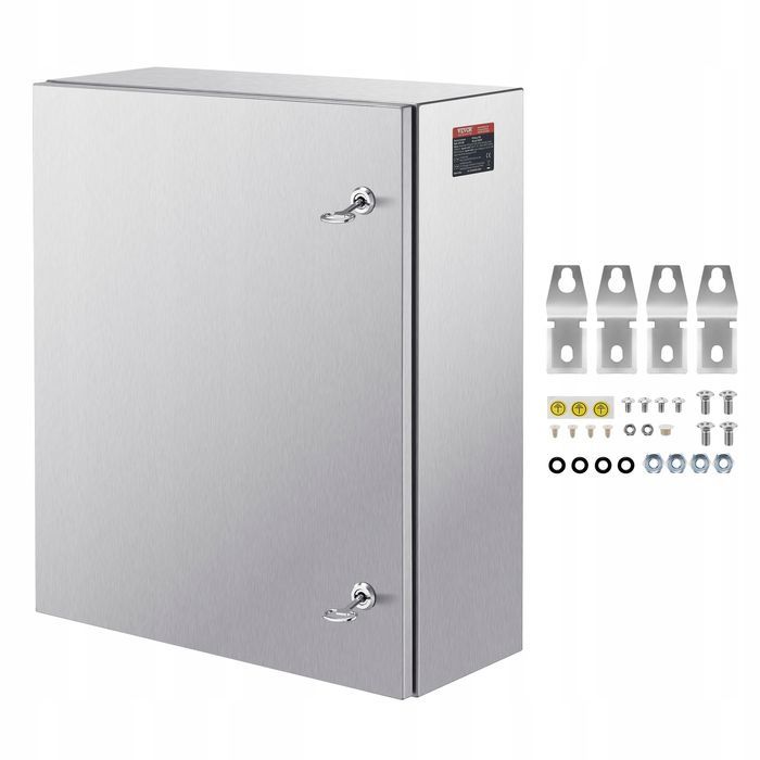 VEVOR obudowa elektryczna 60X50X20 cm stal nierdzewna IP66 solidna