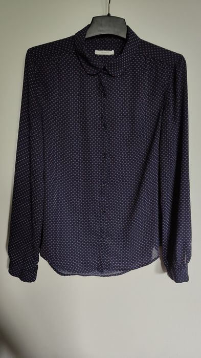 Granatowa koszula w kropki PROMOD M