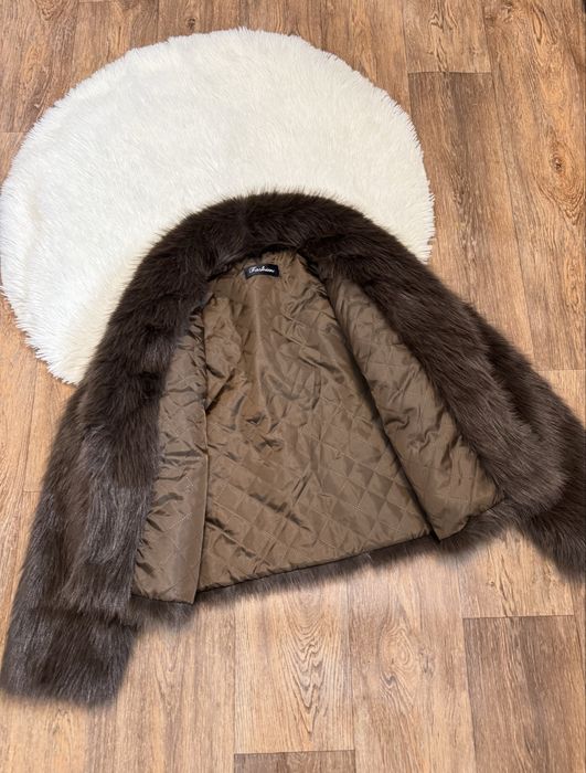 Шуба Zara в коричневому кольорі, шоколадна XS,S