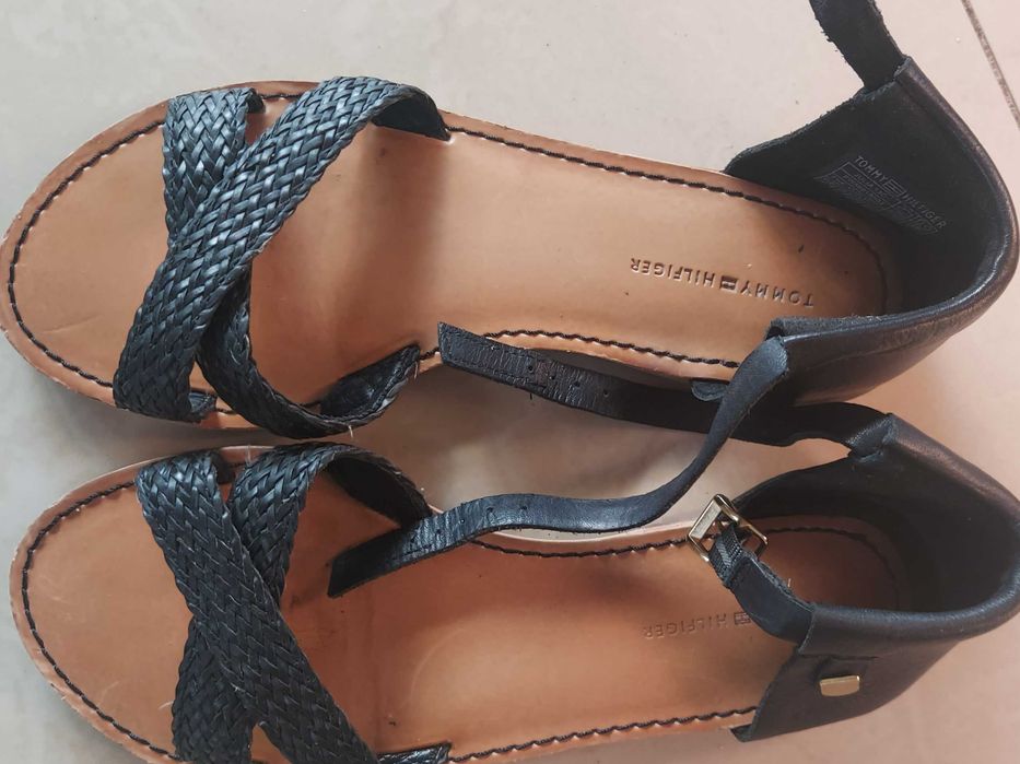 Sandały skórzane Tommy Hilfiger