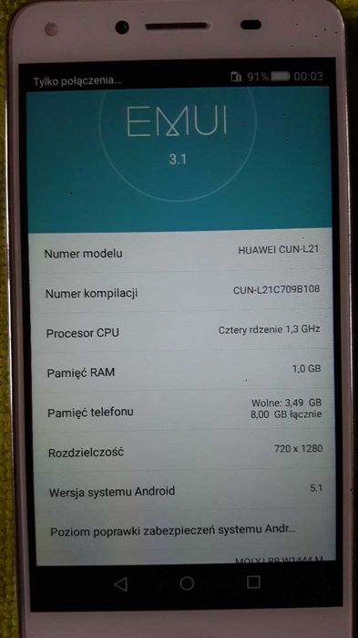 Huawei y5II cun-l21 jak nowy