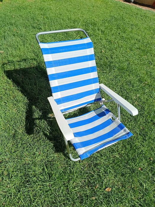 Conjunto de 2 Cadeiras de Praia / Jardim Reclináveis – Excelente Estado