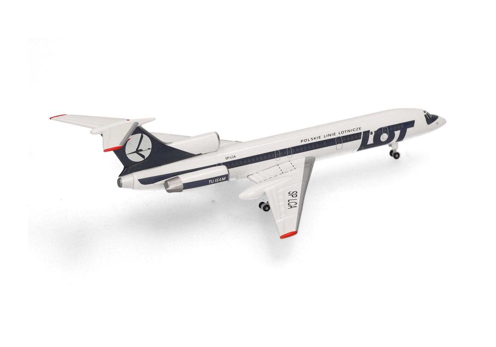 Herpa 538121 LOT Polish Airlines Tupolev TU-154M 1:500
