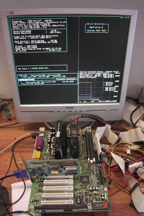 EPoX EP-7KXA Slot A + AMD Athlon 650MHz - комплект для коллекции