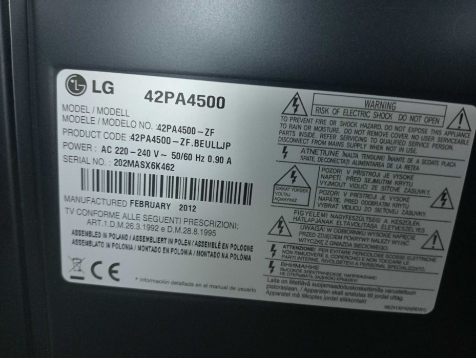 TV Plasma LG 42PA4500 42"