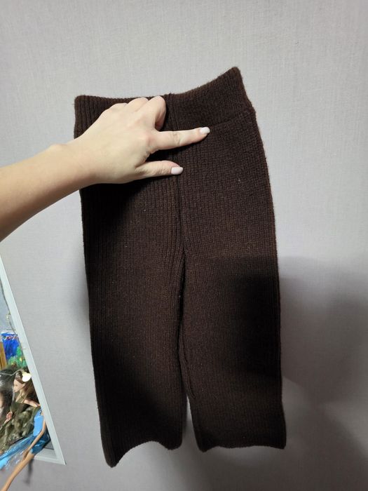 Вязаний теплий костюм коричневий 110р в стилі zara