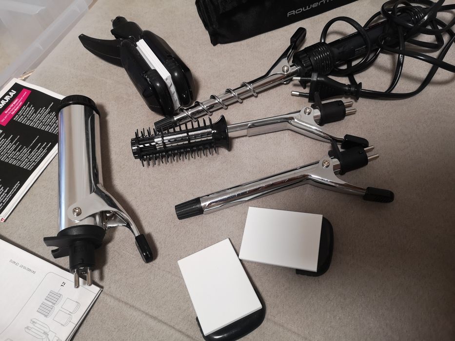 Acessórios para arranjar cabelo (encaracolar várias larguras, alisar,