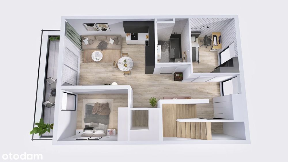 Piękny apartament dwu poziomowy z tarasem i garażem na Podolszycach