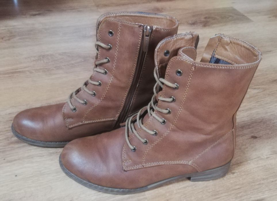 Buty kozaki brązowe