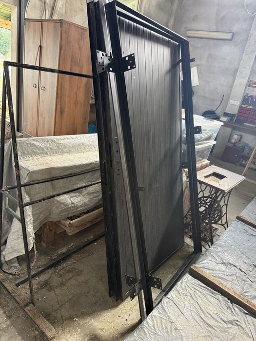 Drzwi garażowe z płyty warstwowej 103x203 cm – 2 sztuki