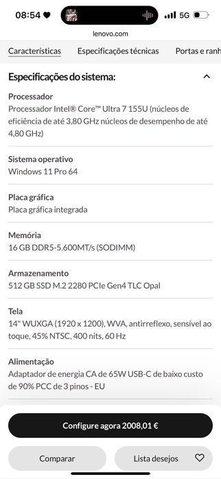 Notebook thinkpad t14