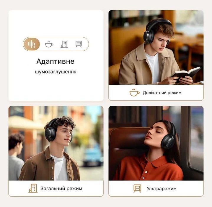 Бездротові навушники UGREEN Studio Pro 48dB ANC, Hi-Res LDAC, 120 год