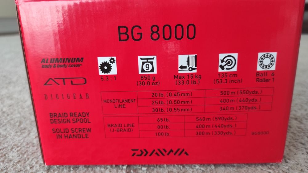Carreto Daiwa BG 8000