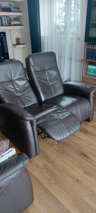 Komplet wypoczynkowy skórzany