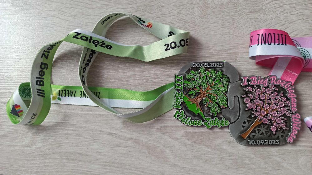 Medale z biegów - komplet 2 sztuki, Zielone Załęże, Rozbieranie Witosa