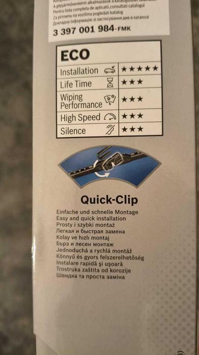 Par Escovas Limpa Pára-Brisas Bosch ECO