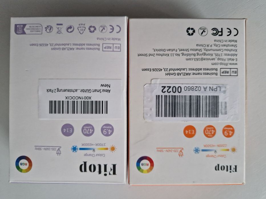 Żarówki e14 RGB Fitop Alexa smart bulb 4 szt.