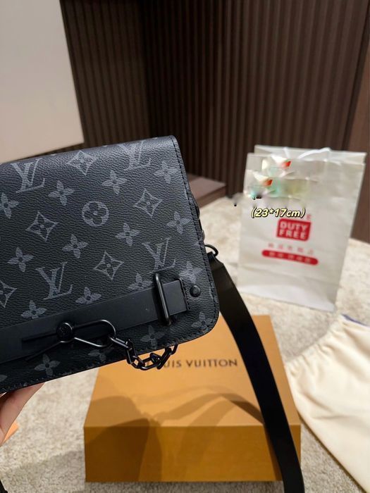 Louis Vuitton Steamer сумка мужская черная monogram барсетка