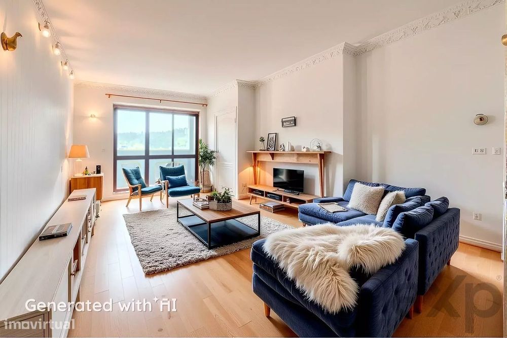 Apartamento T2  remodelado, varandas com vista desafogada, arqueamento
