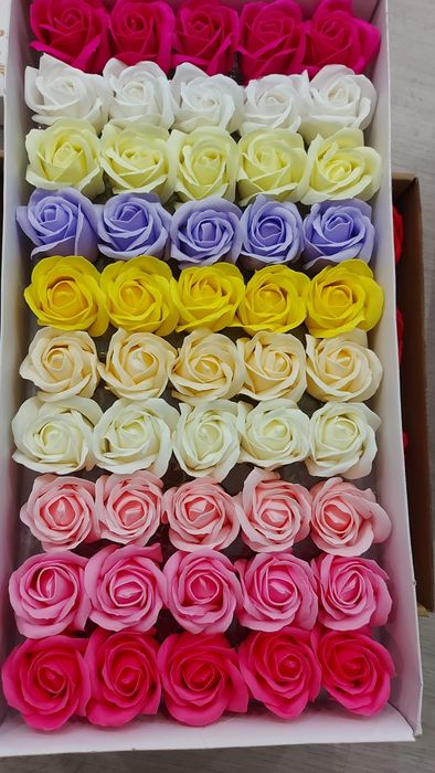 Мильні троянди мікс, мильні квіти  від 5 шт