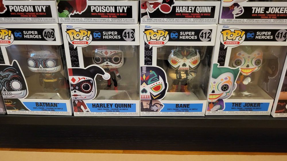 Coleção FUNKO POP! Heroes: Dia De Los DC (Batman, Joker, Harley, Bane)