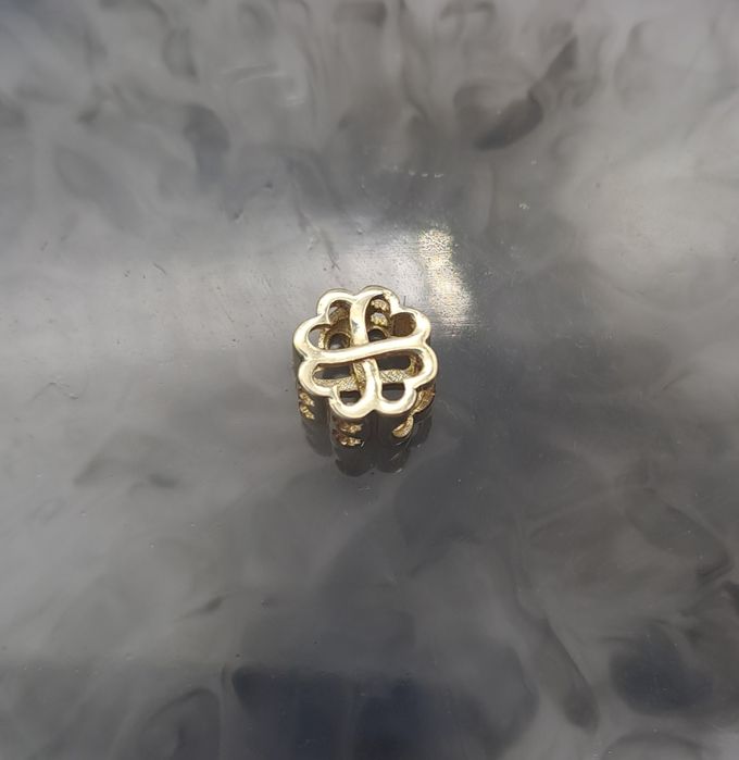 Złoty charms / bransoletka modułowa / koniczynka/ złoto 585 / 14K