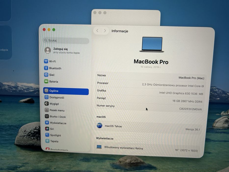 Apple MacBook Pro 16" A2141 i9 1TB SSD 5500M IDEALNY!