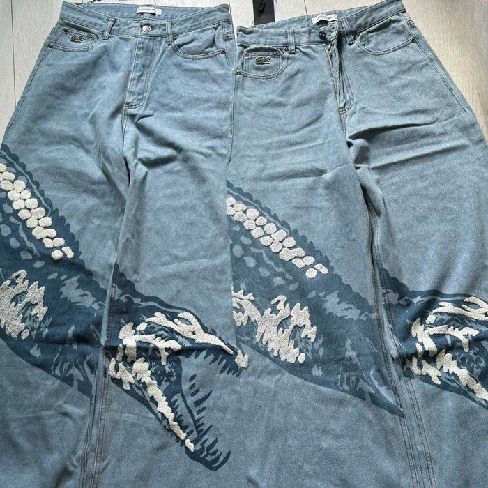 Джинси Lacoste з вишитим логотипом(36, 38).