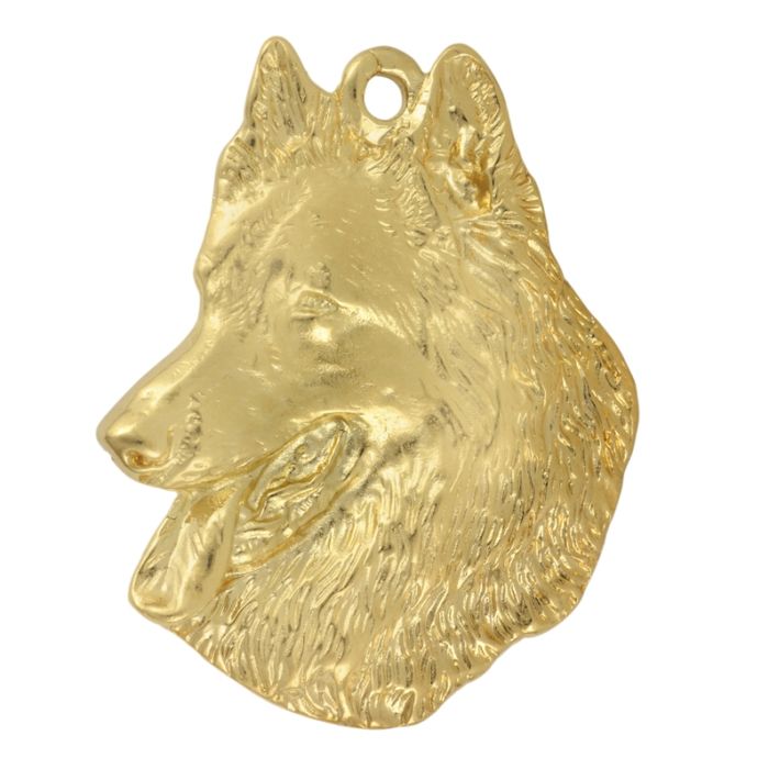 Owczarek belgijski naszyjnik pozłocony Art-Dog